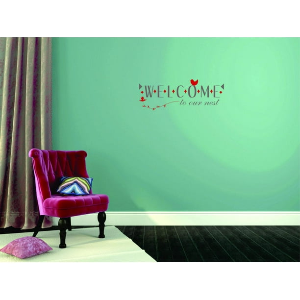 16 x 60 Design with Vinyl Moti 1728 2 Welcome to Our Nest Text Lettering Sign Quote Peel & Stick Wall Sticker Decal 16 x 60 Design with Vinyl Moti 1728 2 Welcome to Our Nest Text Lettering Sign Quote Peel & Stick Wall Sticker Decal
